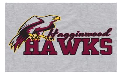 Hagginwood Hawks spirit wear logo